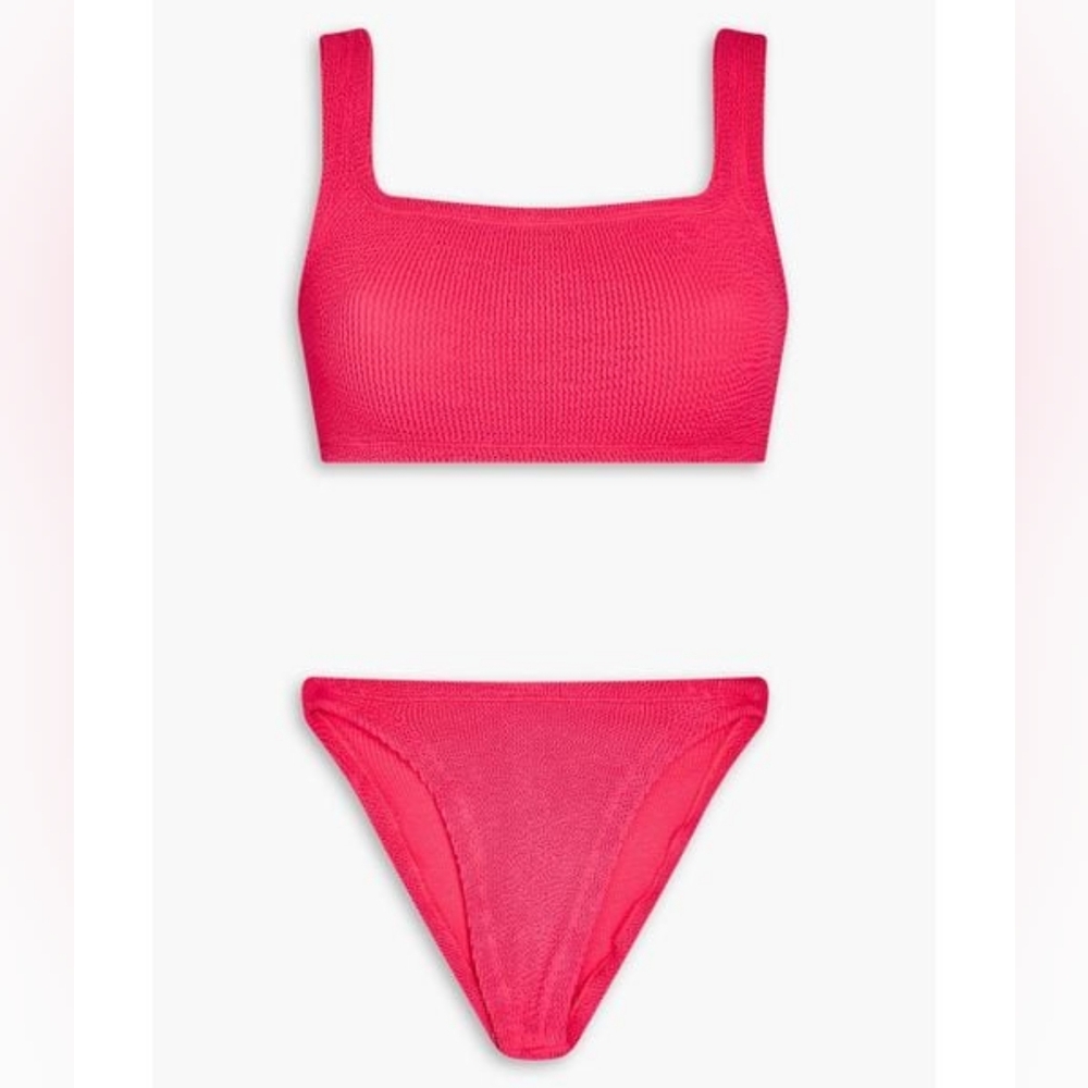 Hunza G Xandra Pink seersucker bikini set - Picture 2 of 12
